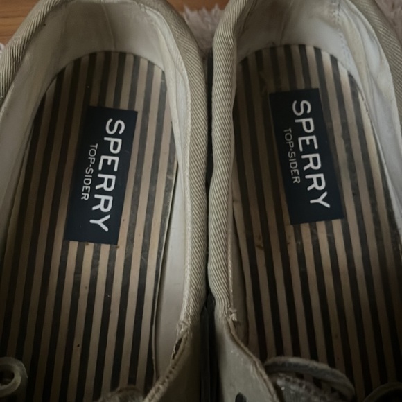 Sperry Top slider  men’s size 13 beige and white - Picture 3 of 3
